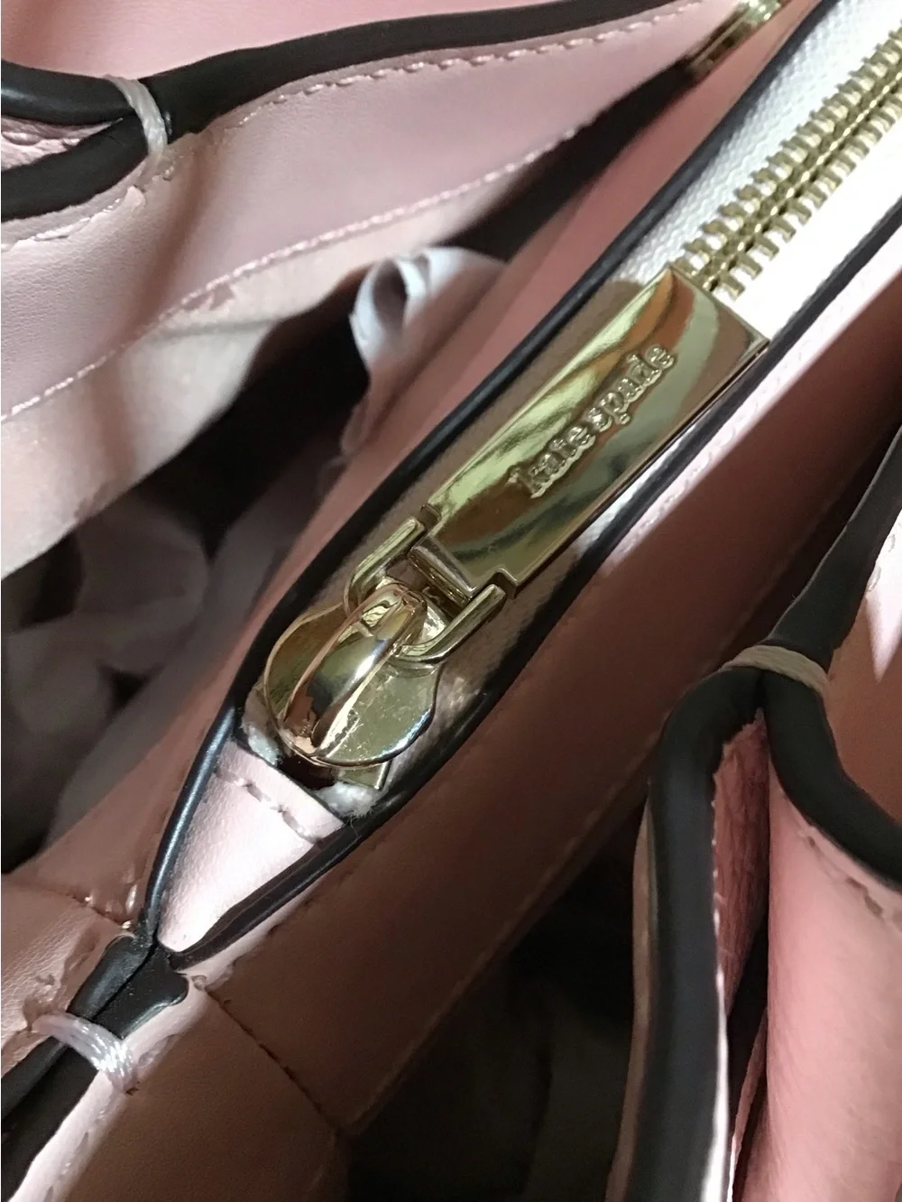 Kate spade Lrg dumpling pink pebble leather satchel purse